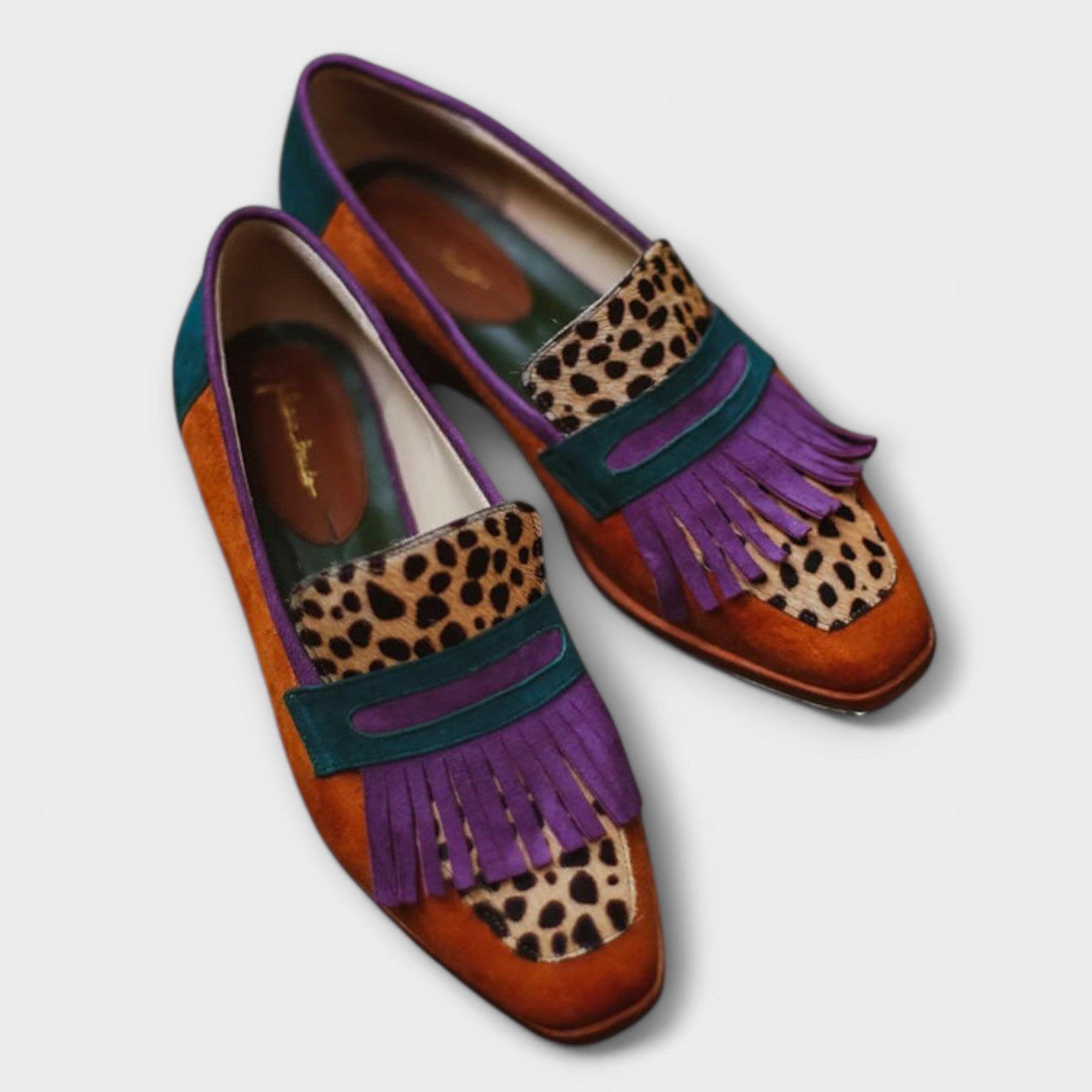 Fallon – pruunid leoparditrükiga mokassiinid