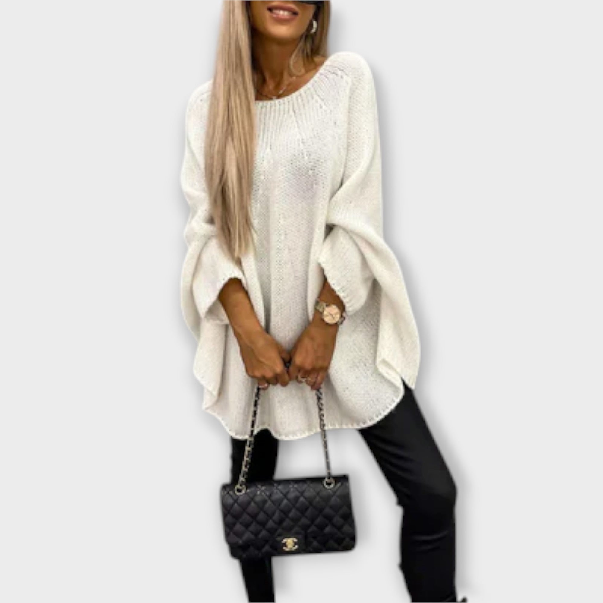 Isabel-Elegantne naiste kampsun ümara kaelusega