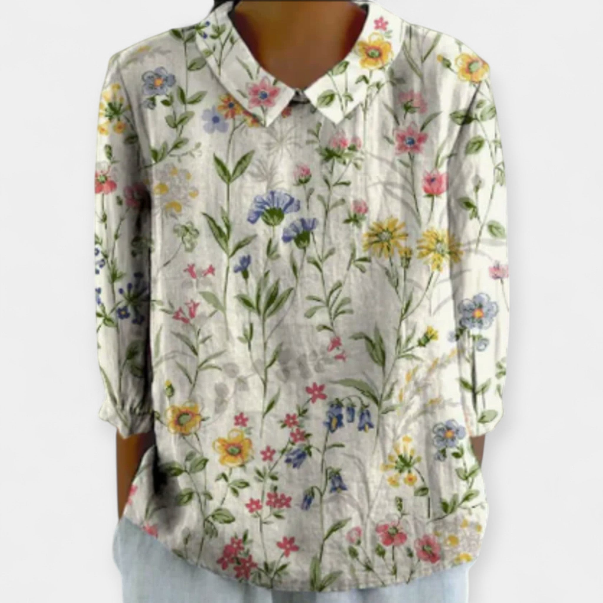 Retro lillemustriga särk