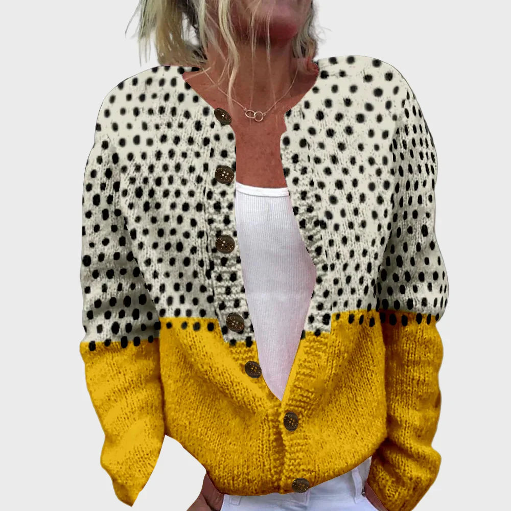 Elegantne mustriga kootud vest