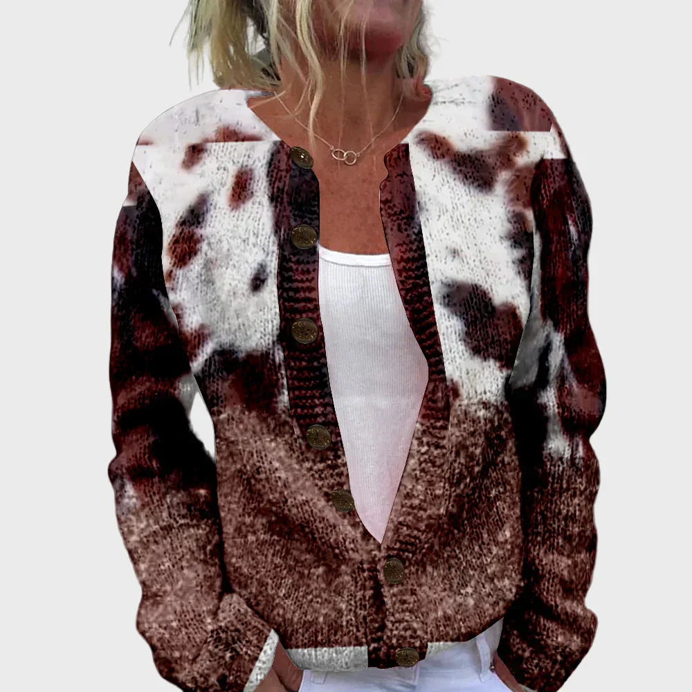Elegantne mustriga kootud vest