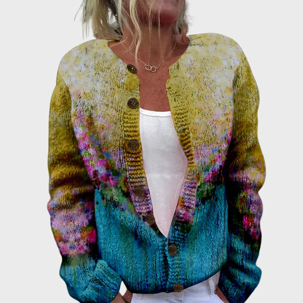 Elegantne mustriga kootud vest